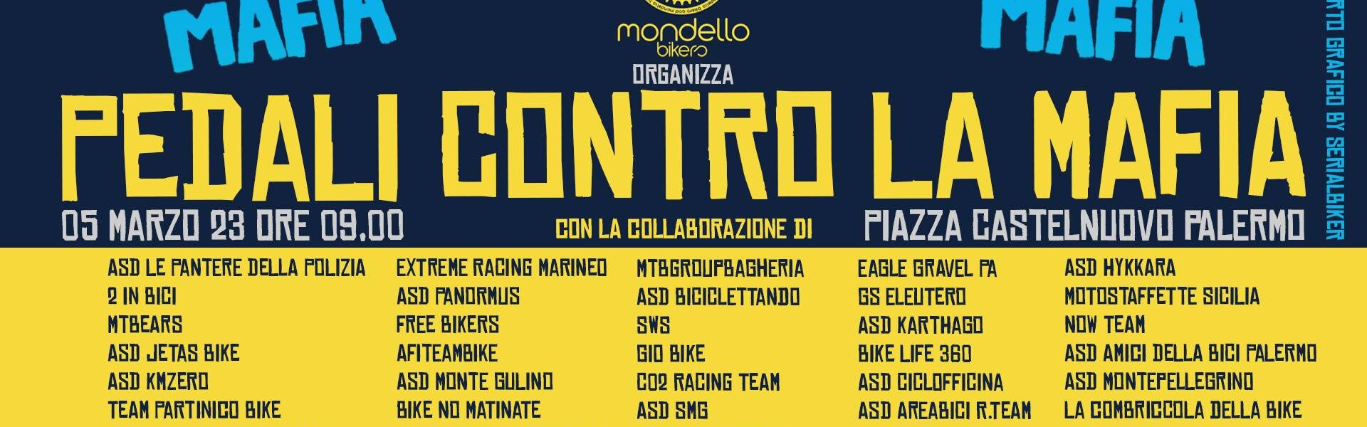 Pedali contro la mafia domenica 5 marzo 2023 a Palermo | tutte le info