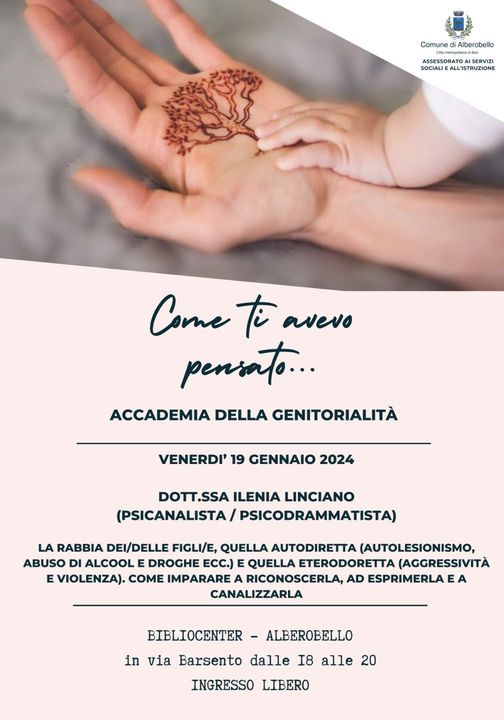 Gestione della rabbia, ad Alberobello evento della Accademia della Genitorialità