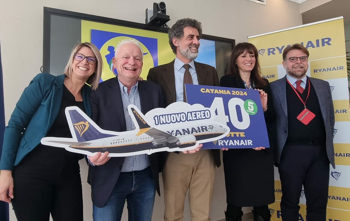 Aeroporto Catania, ecco le ulteriori rotte Ryanair per l'estate 2024